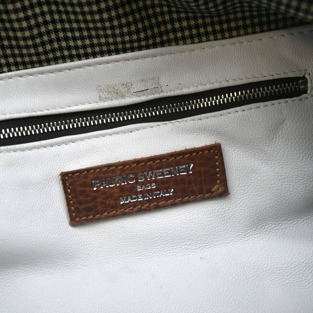 Pauric Sweeney White Python Leather Shoulder Bag - image 5